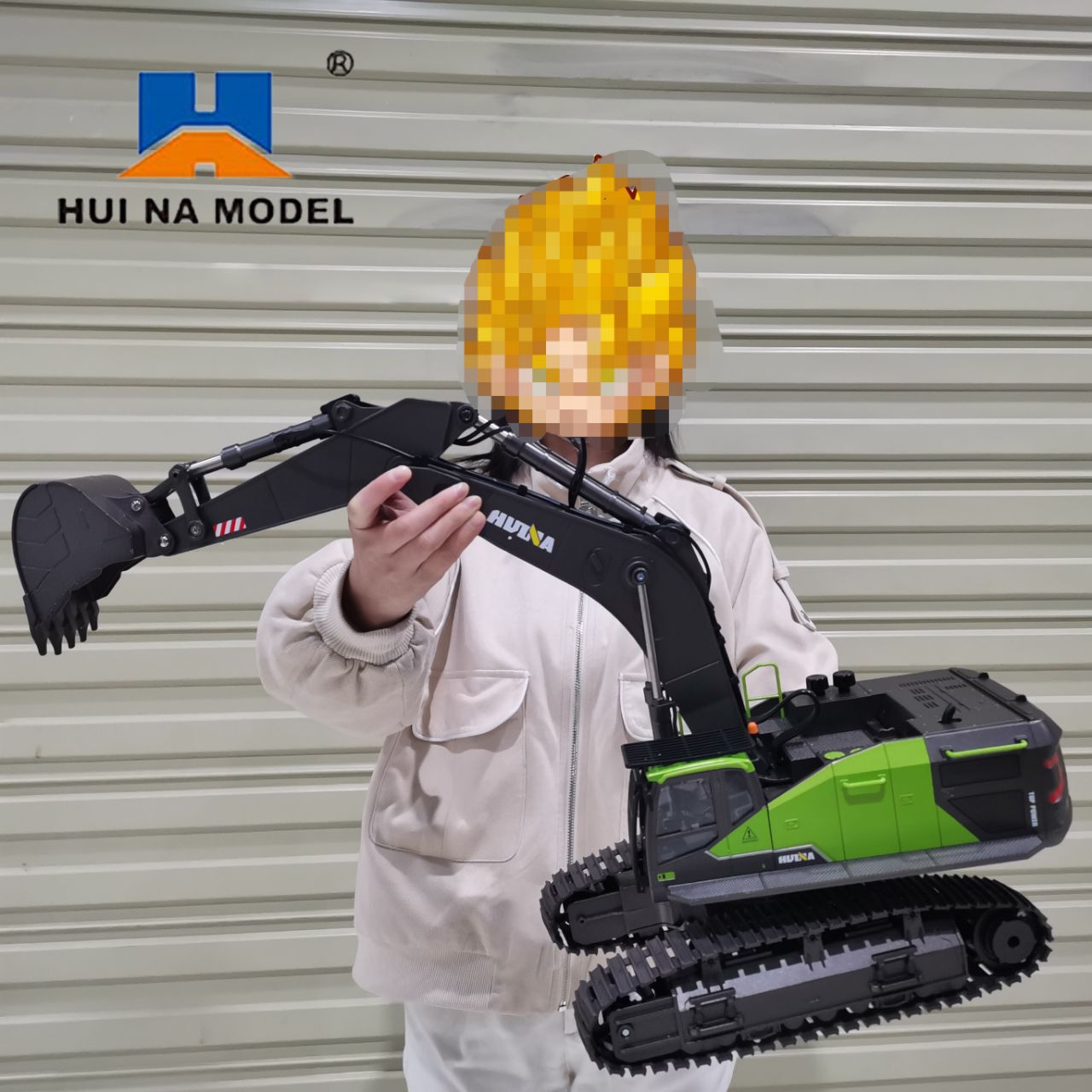 Heavy Equipment Games - Huina-excavadora a control remoto para niños,