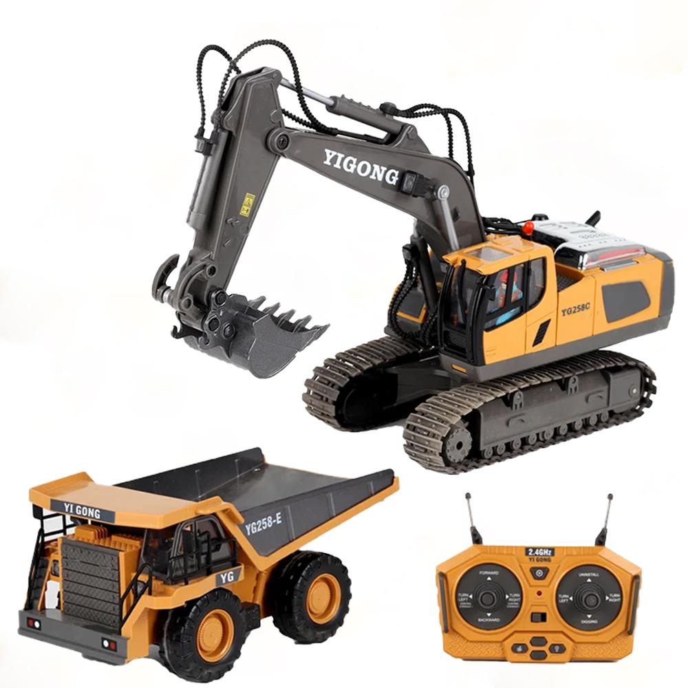 Heavy Equipment Games - Excavadora RC 4x4 de Aleación, Camión