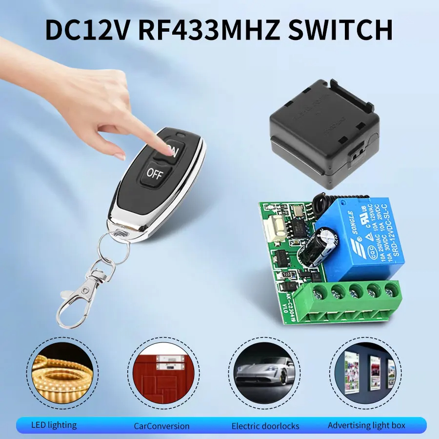 Heavy Equipment Garage - Transmisor receptor de relé DC12V 1CH