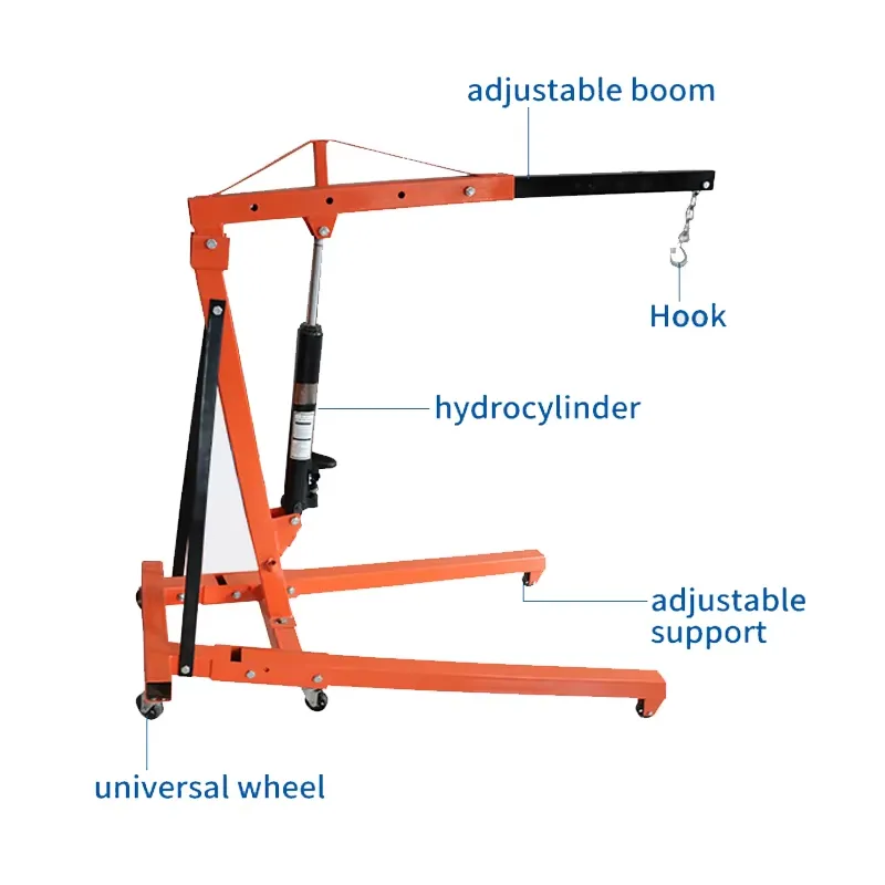 Grúa mecánica hidráulica roja  - Heavy Equipment Jack Stands reseña y precio
