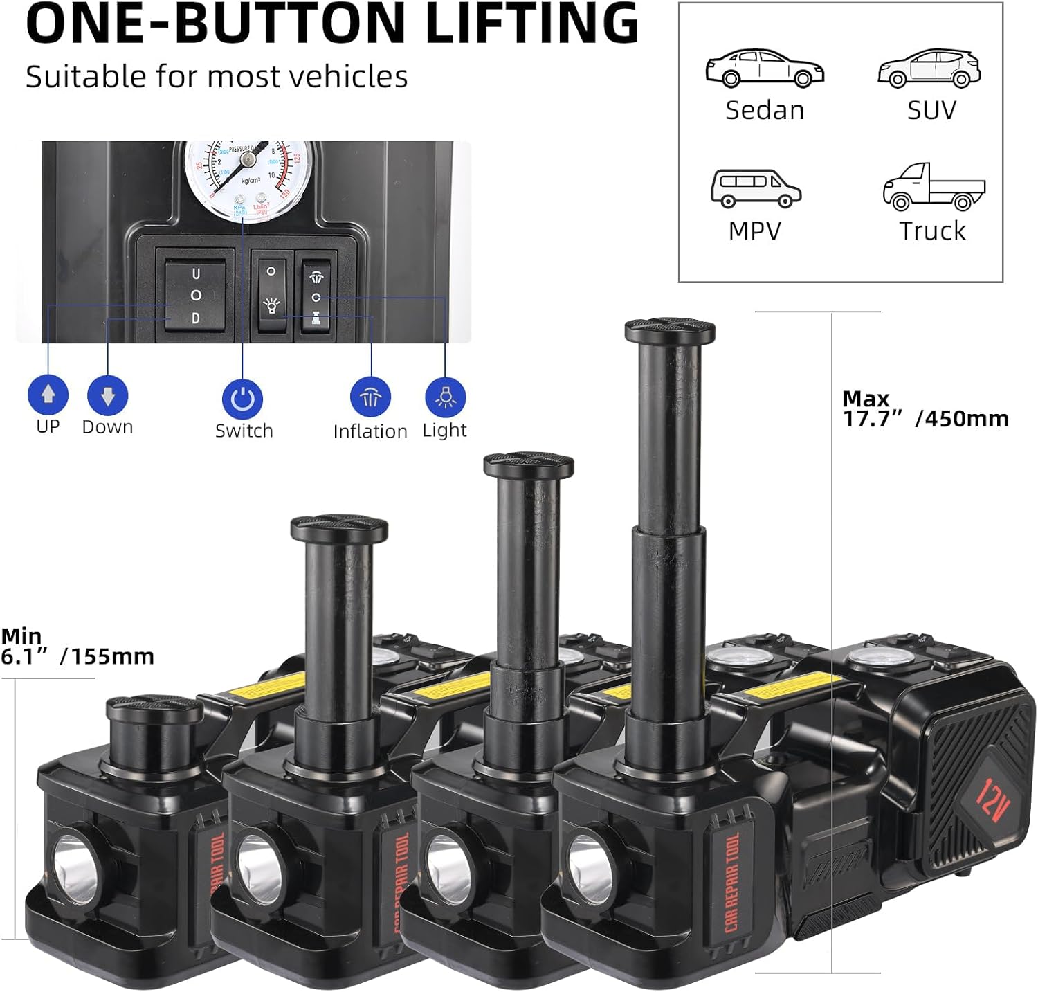 Kit de gato eléctrico para coc - Hydraulic Floor Jack reseña y precio
